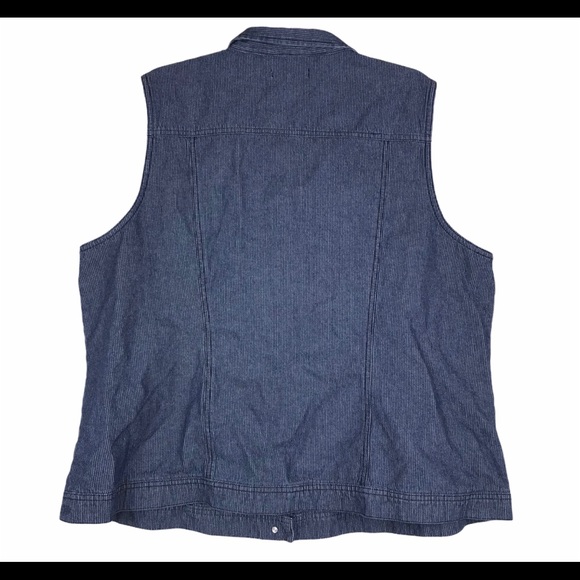 Est. 1948 Denim button down denim vest plus 22/24 - Picture 5 of 9